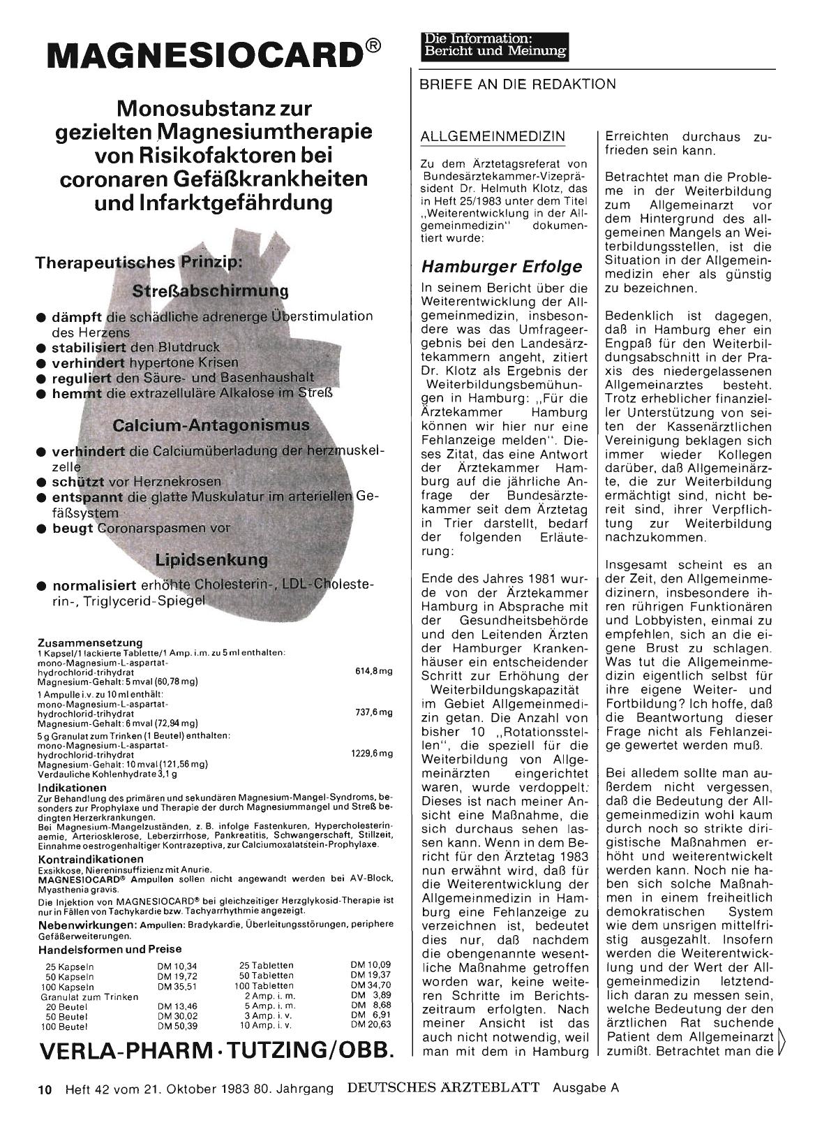 Vorschauseite 1: ALLGEMEINMEDIZIN: Hamburger Erfolge
