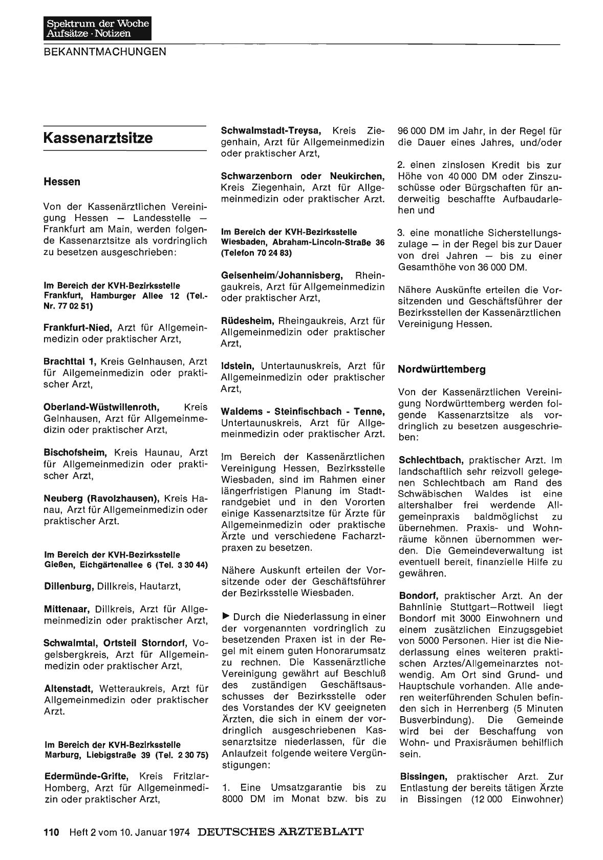 Vorschauseite 1: Kassenarztsitze