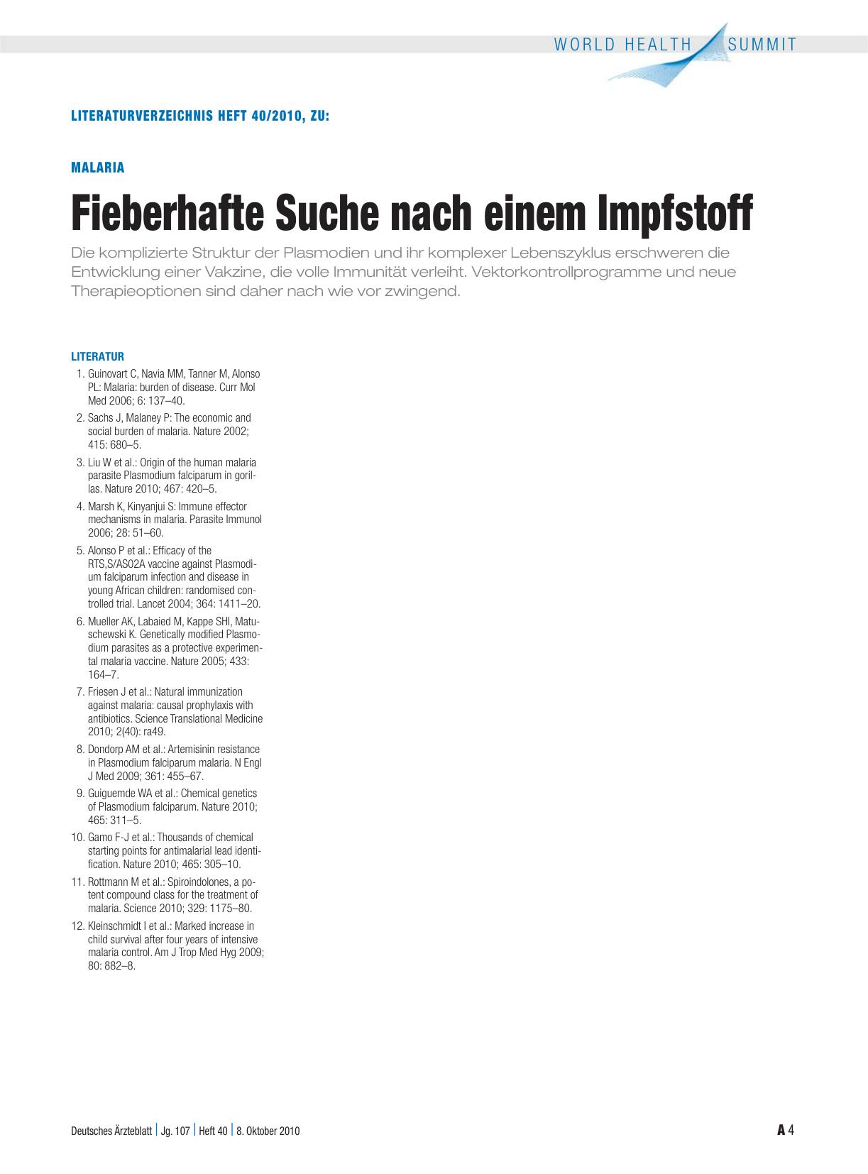 Vorschauseite 4: Malaria: Fieberhafte Suche nach einem Impfstoff