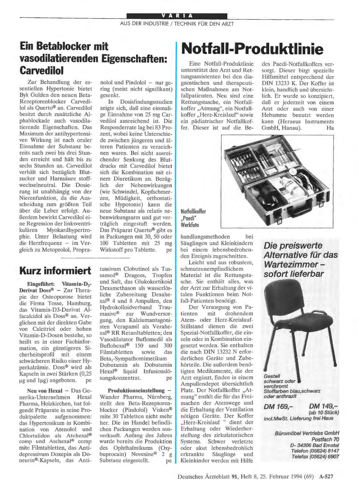Vorschauseite 1: Notfall-Produktlinie
