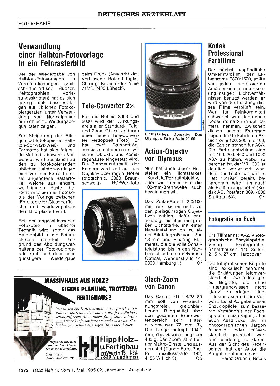 Vorschauseite 1: Kodak Professional Farbfilme