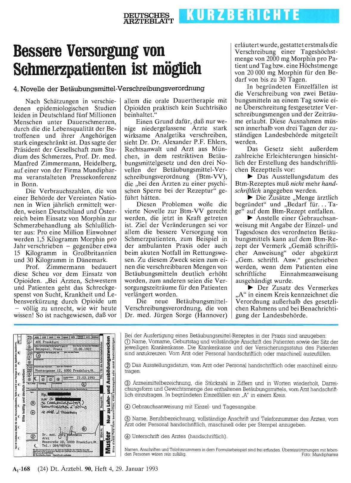 Vorschauseite 1: Bessere Versorgung von Schmerzpatienten ist möglich