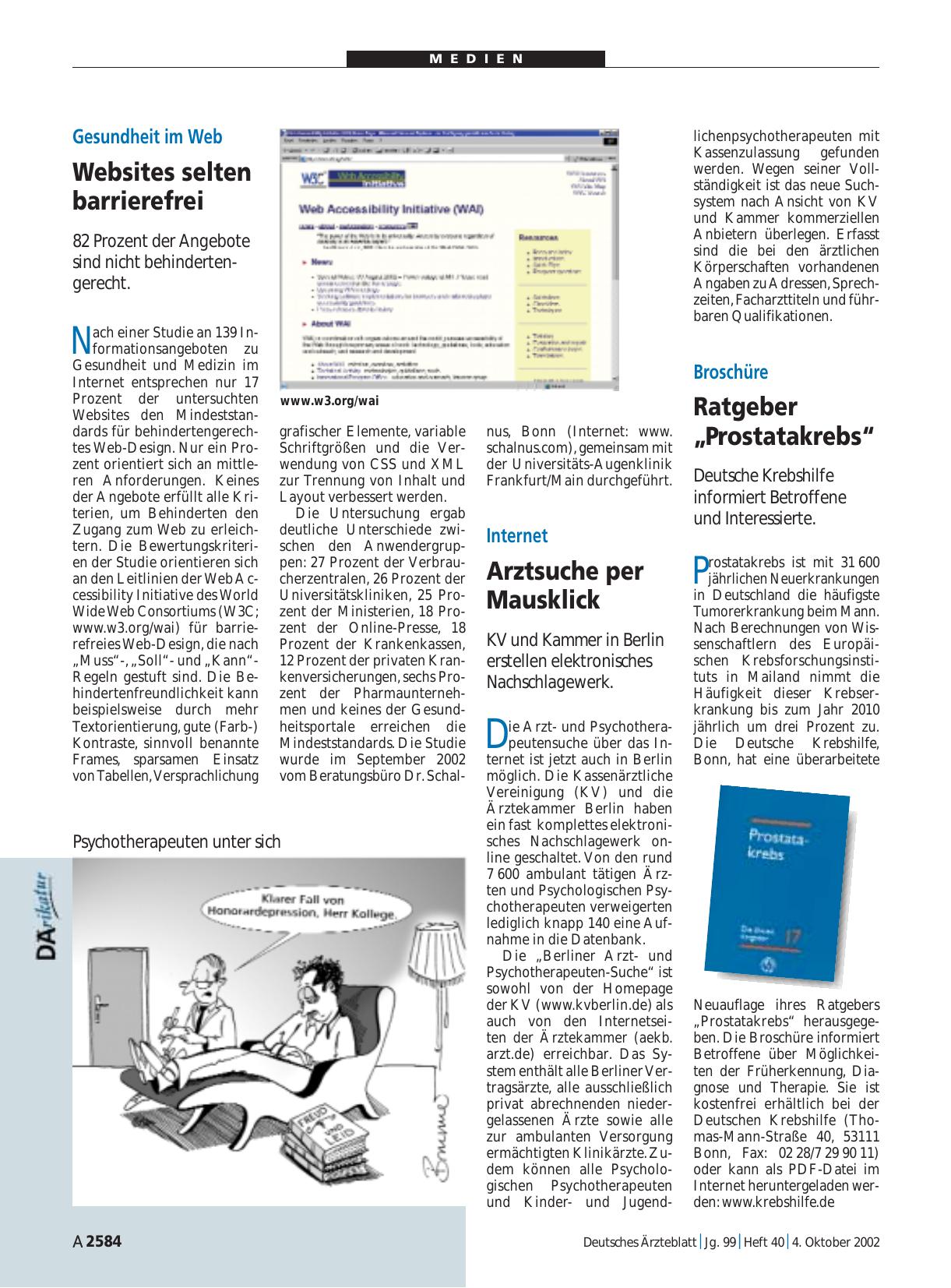 Vorschauseite 1: Internet: Arztsuche per Mausklick