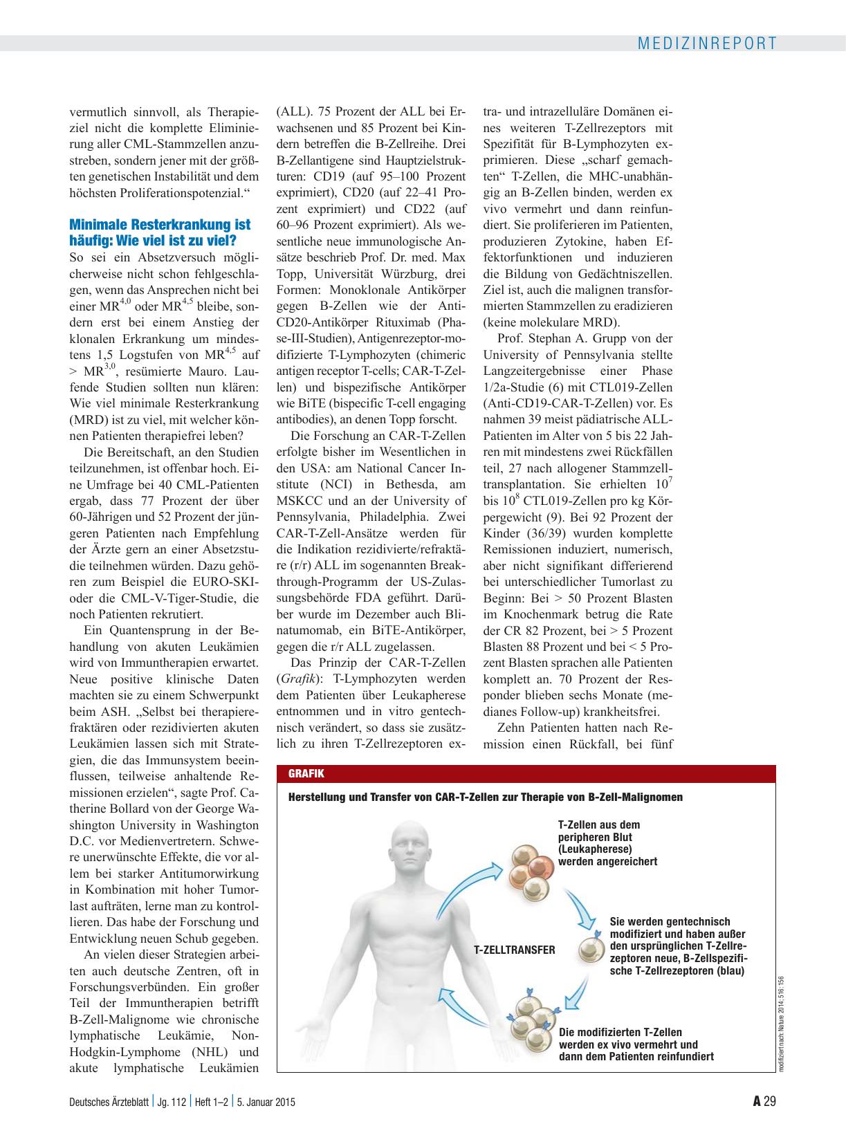 Vorschauseite 2: 56. Jahrestagung der American Society of Hematology: Ziel ist die therapiefreie Remission
