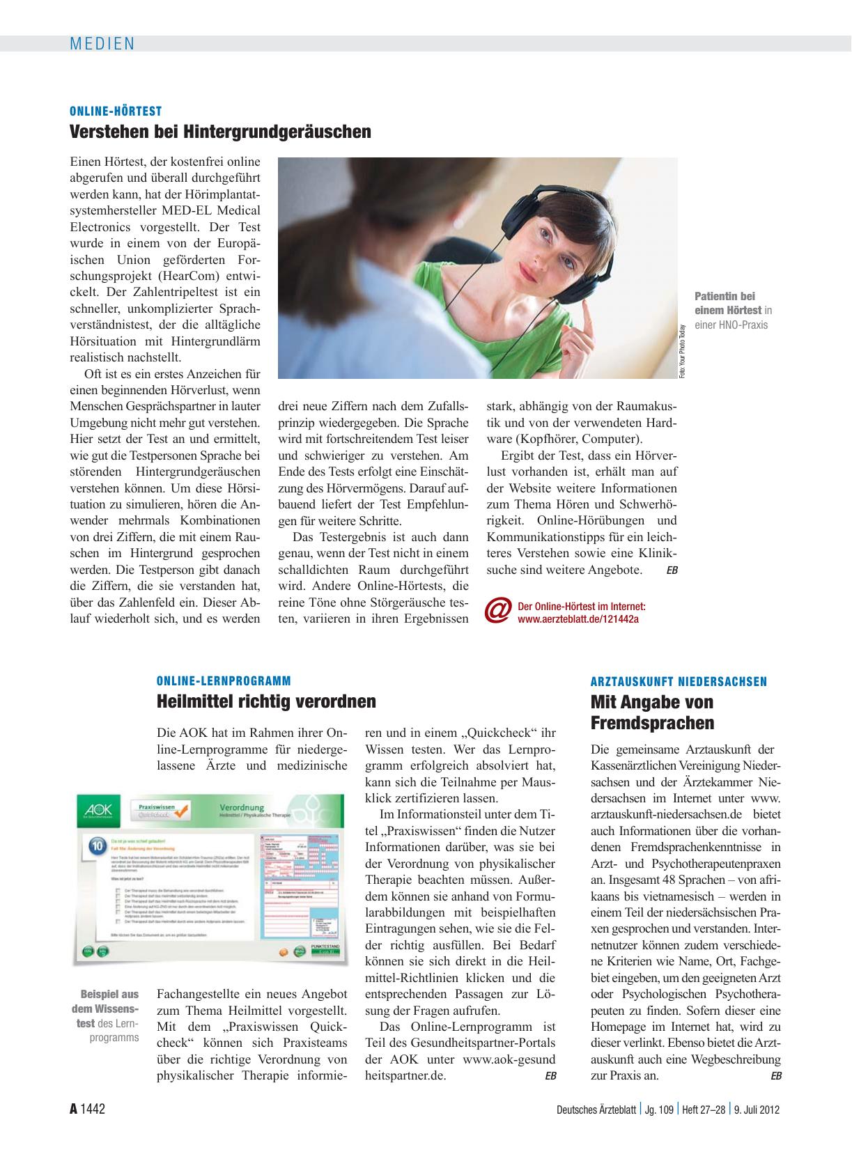 Vorschauseite 1: Online-Lernprogramm: Heilmittel richtig verordnen