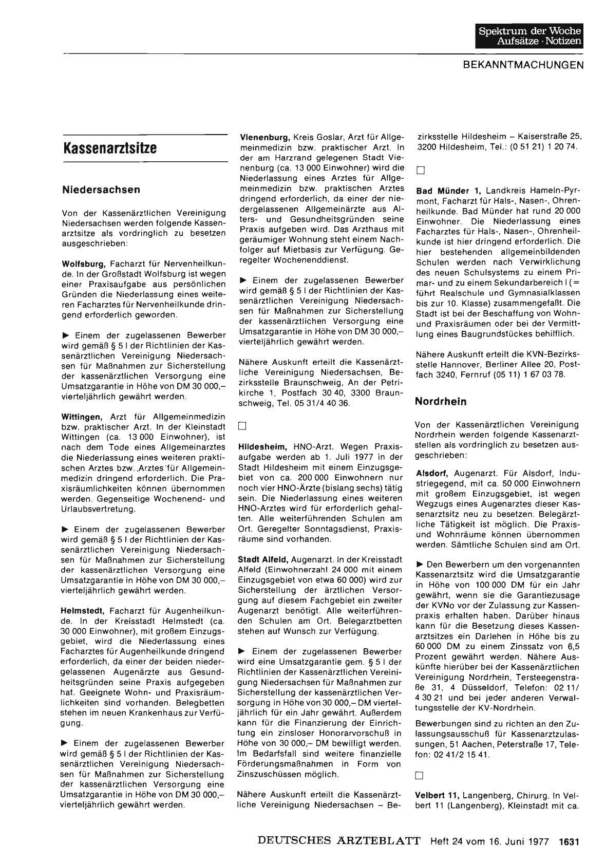 Vorschauseite 1: Kassenarztsitze