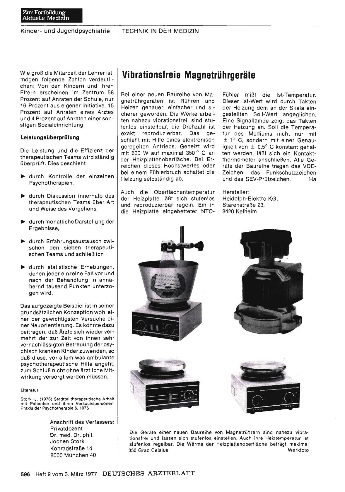 Vorschauseite 1: Vibrationsfreie Magnetrührgeräte