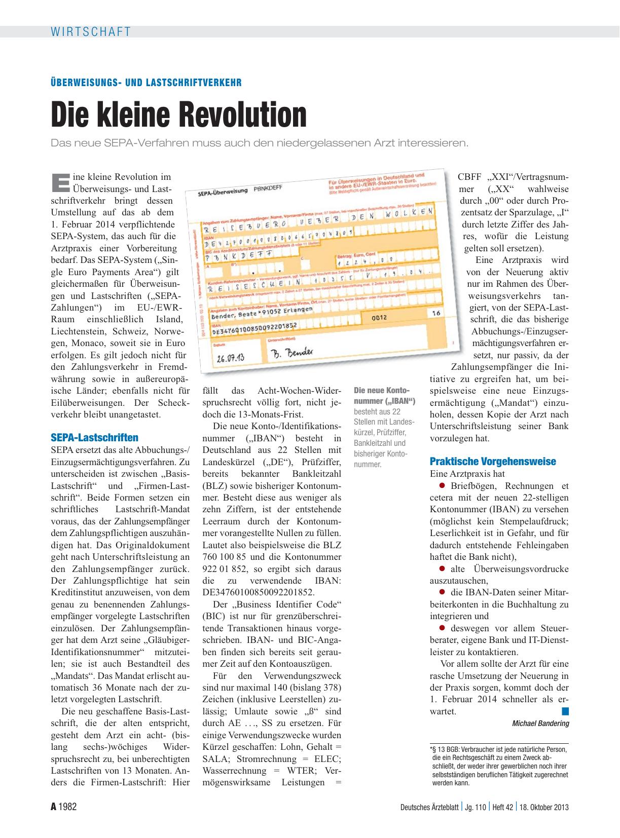 Vorschauseite 1: Überweisungsund Lastschriftverkehr: Die kleine Revolution