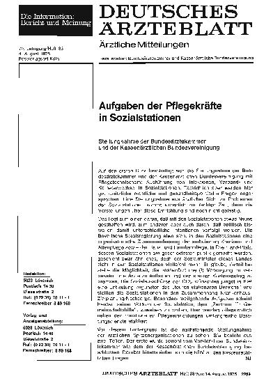 Vorschauseite 1: Aufgaben der Pflegekräfte in Sozialstationen