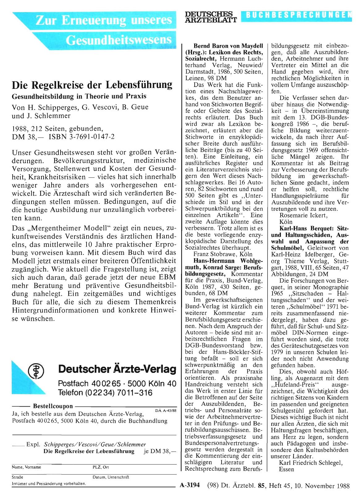 Vorschauseite 1: Karl-Hans Berquet: Sitzund Haltungsschäden, Auswahl und Anpassung der Schulmöbel