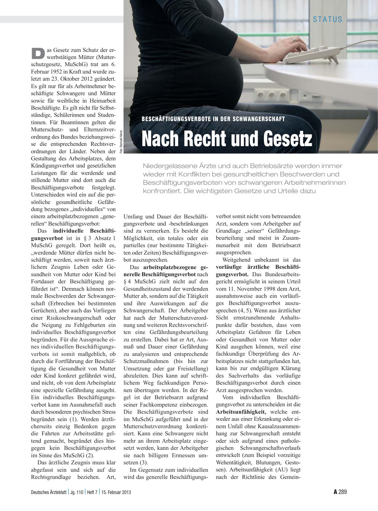 Vorschauseite 1: Beschäftigungsverbote in der Schwangerschaft: Nach Recht und Gesetz