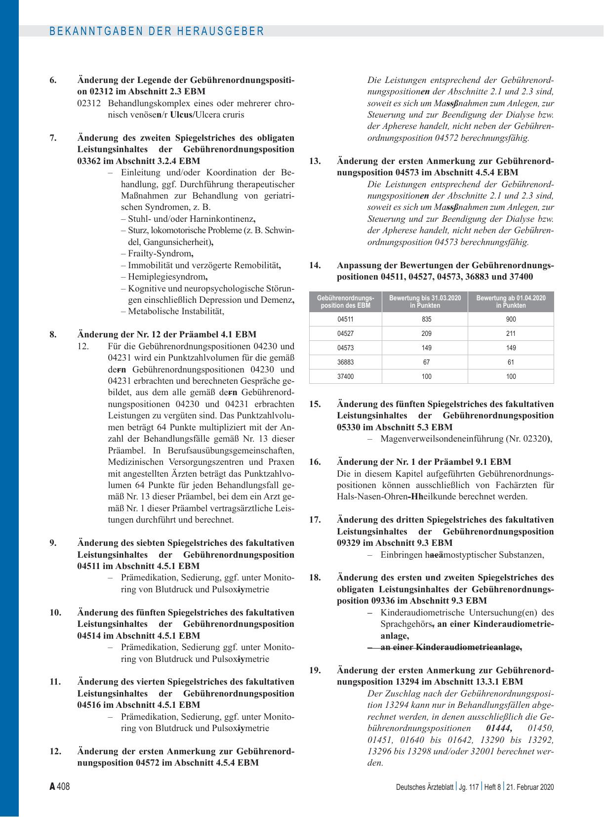 Vorschauseite 3: Beschluss des Bewertungsausschusses nach § 87 Abs. 1 Satz 1 SGB V in seiner 464. Sitzung (schriftliche Beschlussfassung): Teil A, Teil B, Teil C