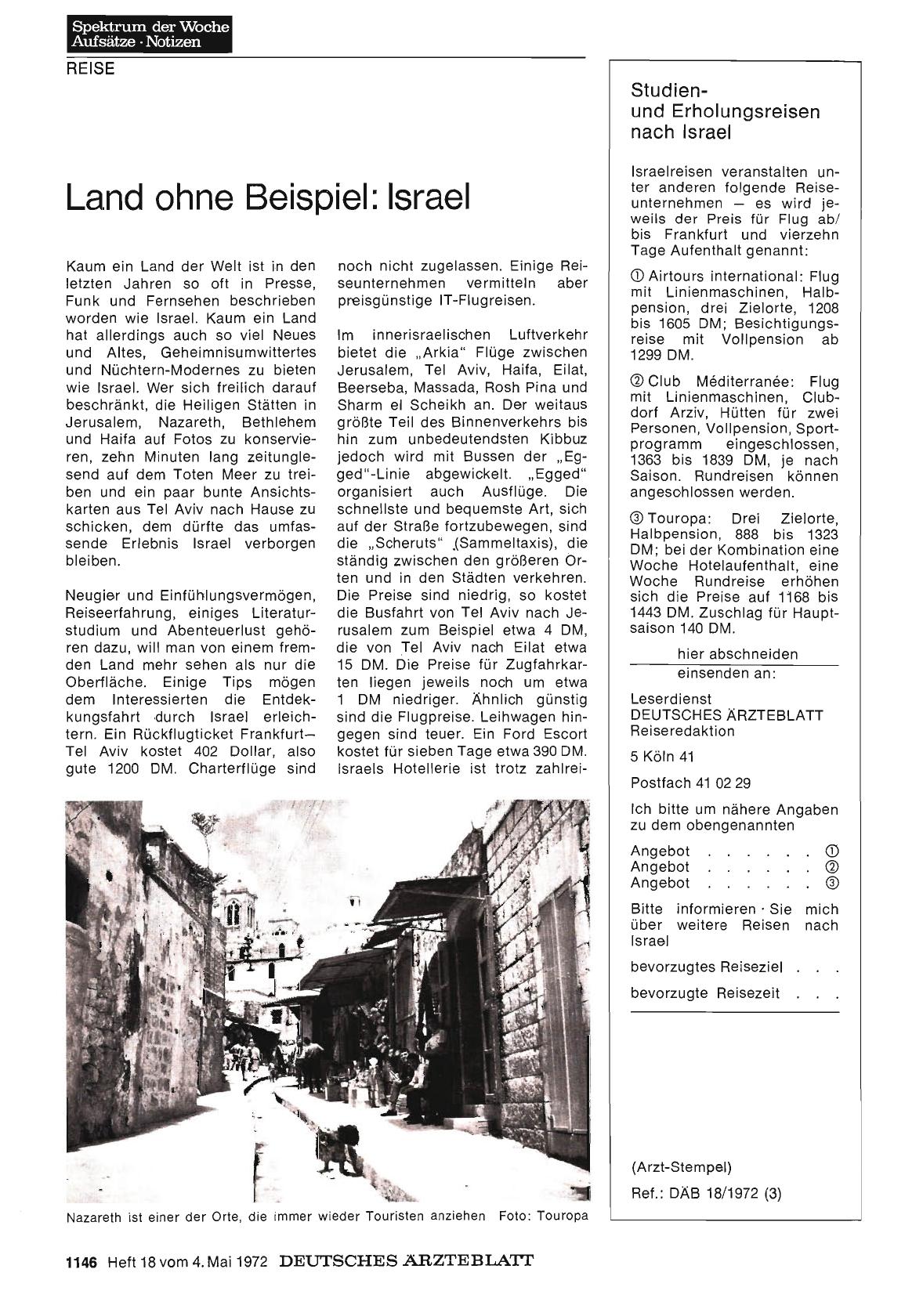 Vorschauseite 1: Land ohne Beispiel: Israel
