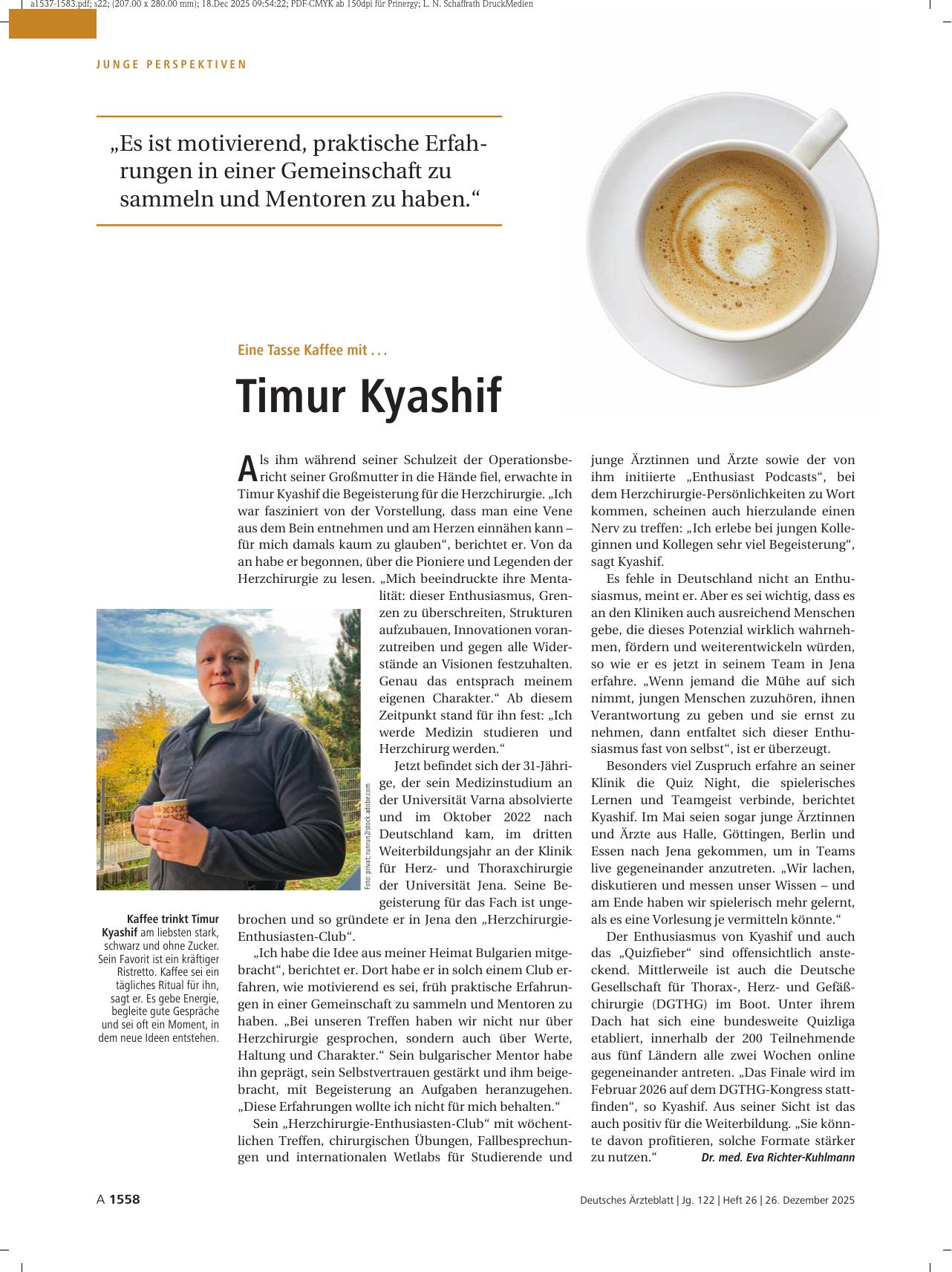 Vorschauseite 1: Eine Tasse Kaffee mit. .. Timur Kyashif