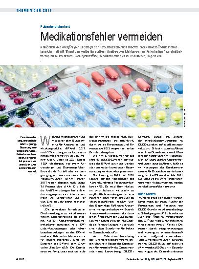 Vorschauseite 1: Patientensicherheit: Medikationsfehler vermeiden