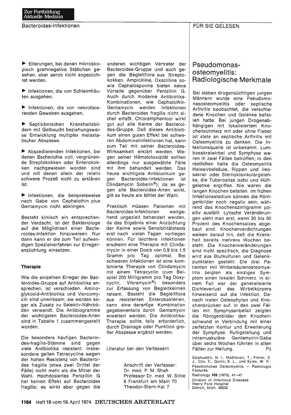 Vorschauseite 1: Pseudomonasosteomyelitis: Radiologische Merkmale