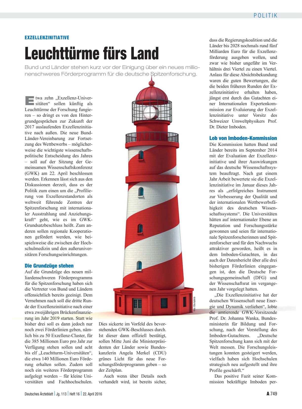 Vorschauseite 1: Exzellenzinitiative: Leuchttürme fürs Land