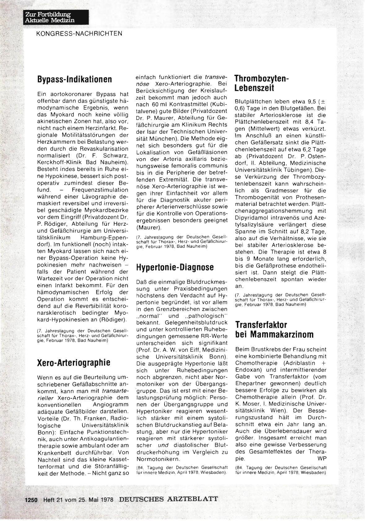Vorschauseite 1: Transferfaktor bei Mammakarzinom