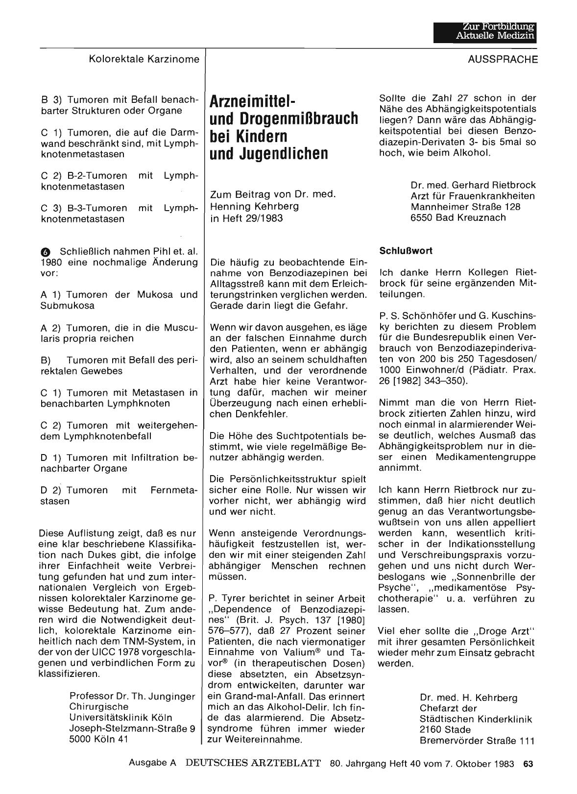 Vorschauseite 1: Arzneimittelund Drogenmißbrauch bei Kindern und Jugendlichen: Schlußwort