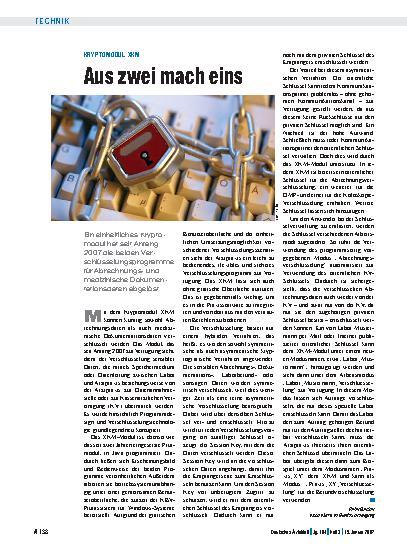 Vorschauseite 1: Kryptomodul XKM: Aus zwei mach eins
