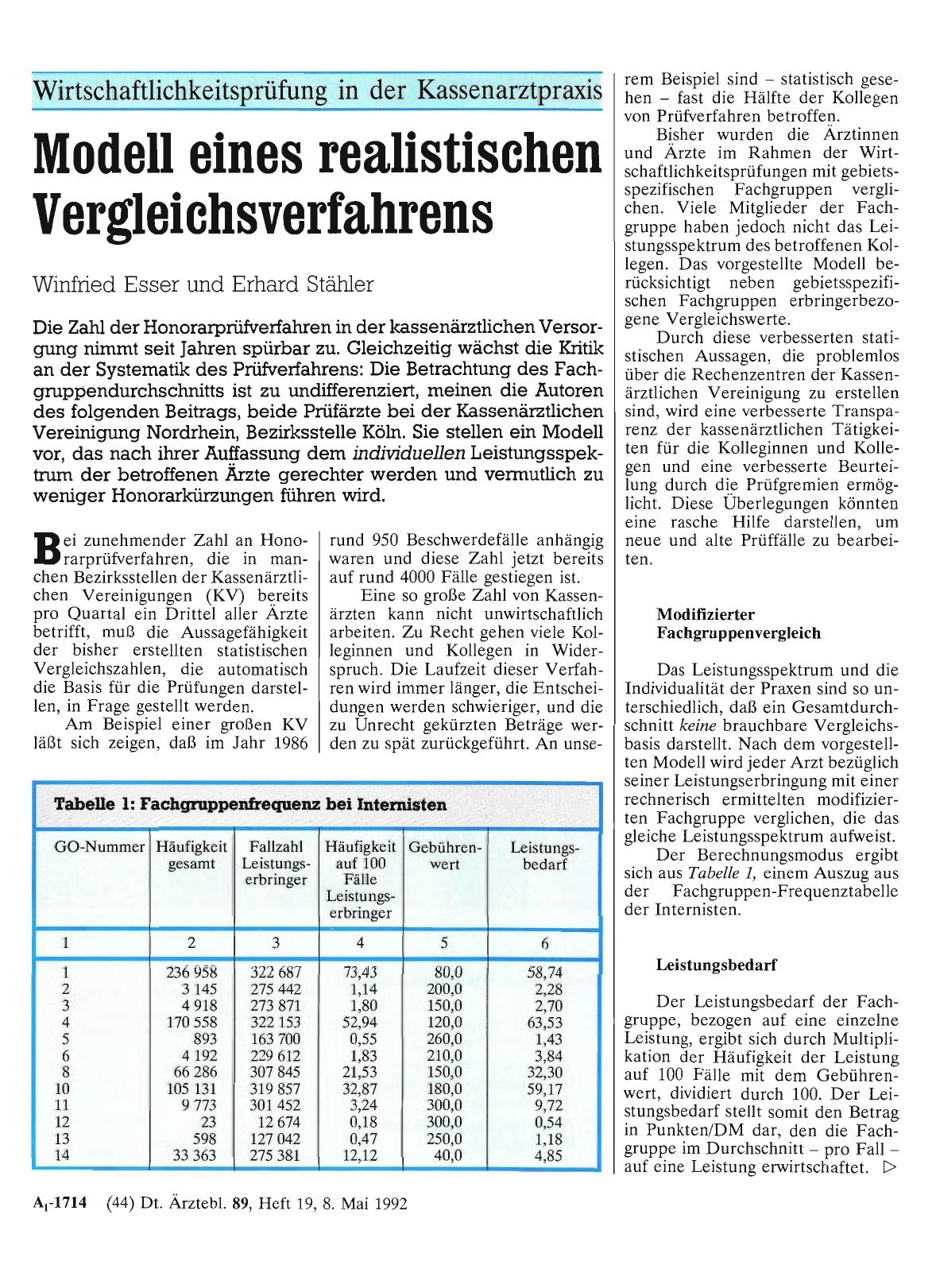 Vorschauseite 1: Wirtschaftlichkeitsprüfung in der Kassenarztpraxis: Modell eines realistischen Vergleichsverfahrens