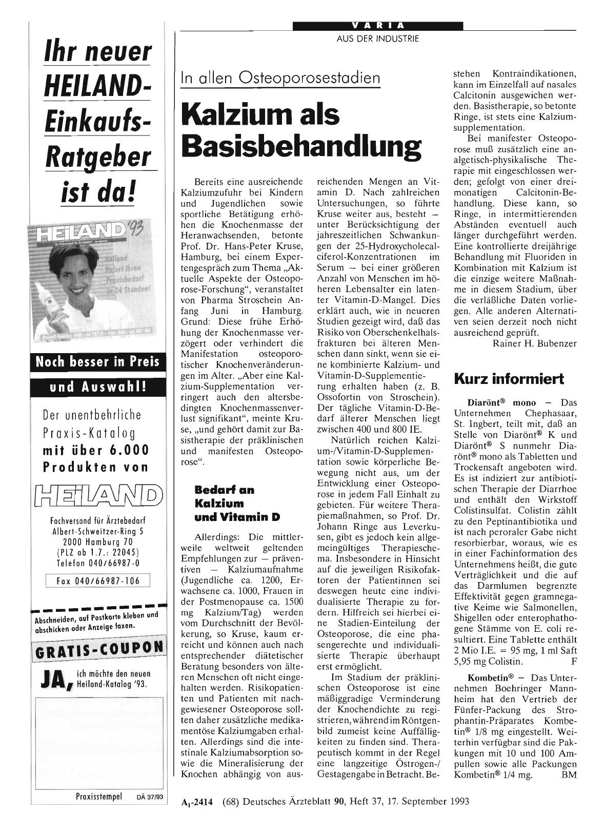 Vorschauseite 1: Kurz informiert: Kombetin®