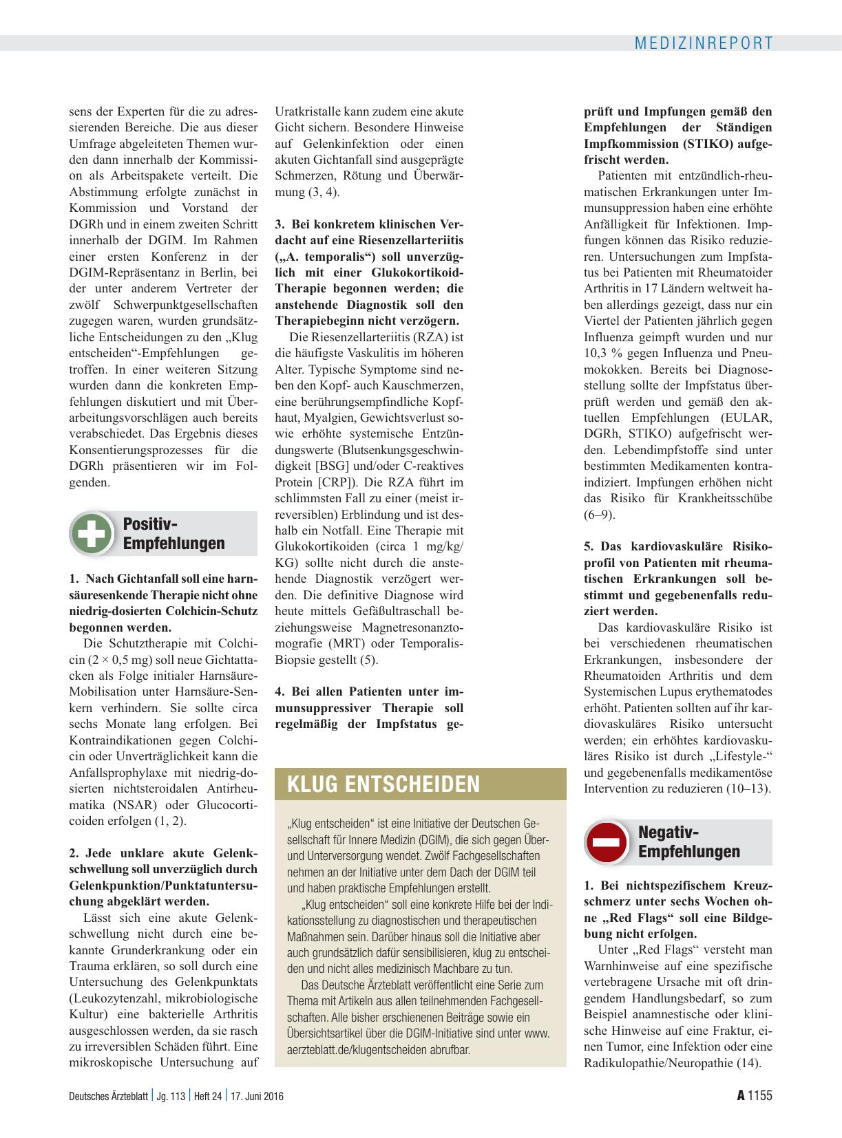 Vorschauseite 2: Klug entscheiden: .. . in der Rheumatologie