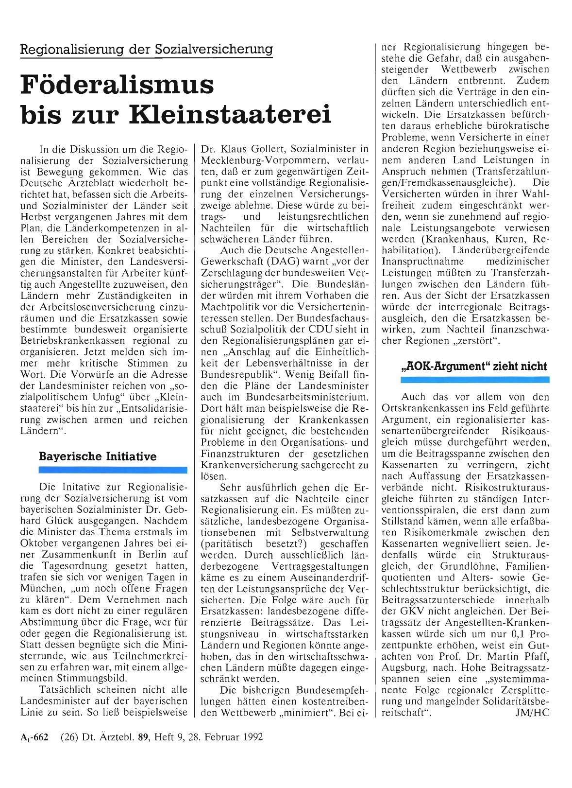 Vorschauseite 1: Regionalisierung der Sozialversicherung: Föderalismus bis zur Kleinstaaterei