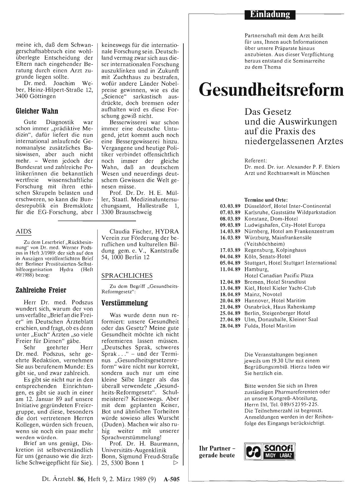 Vorschauseite 1: AIDS: Zahlreiche Freier