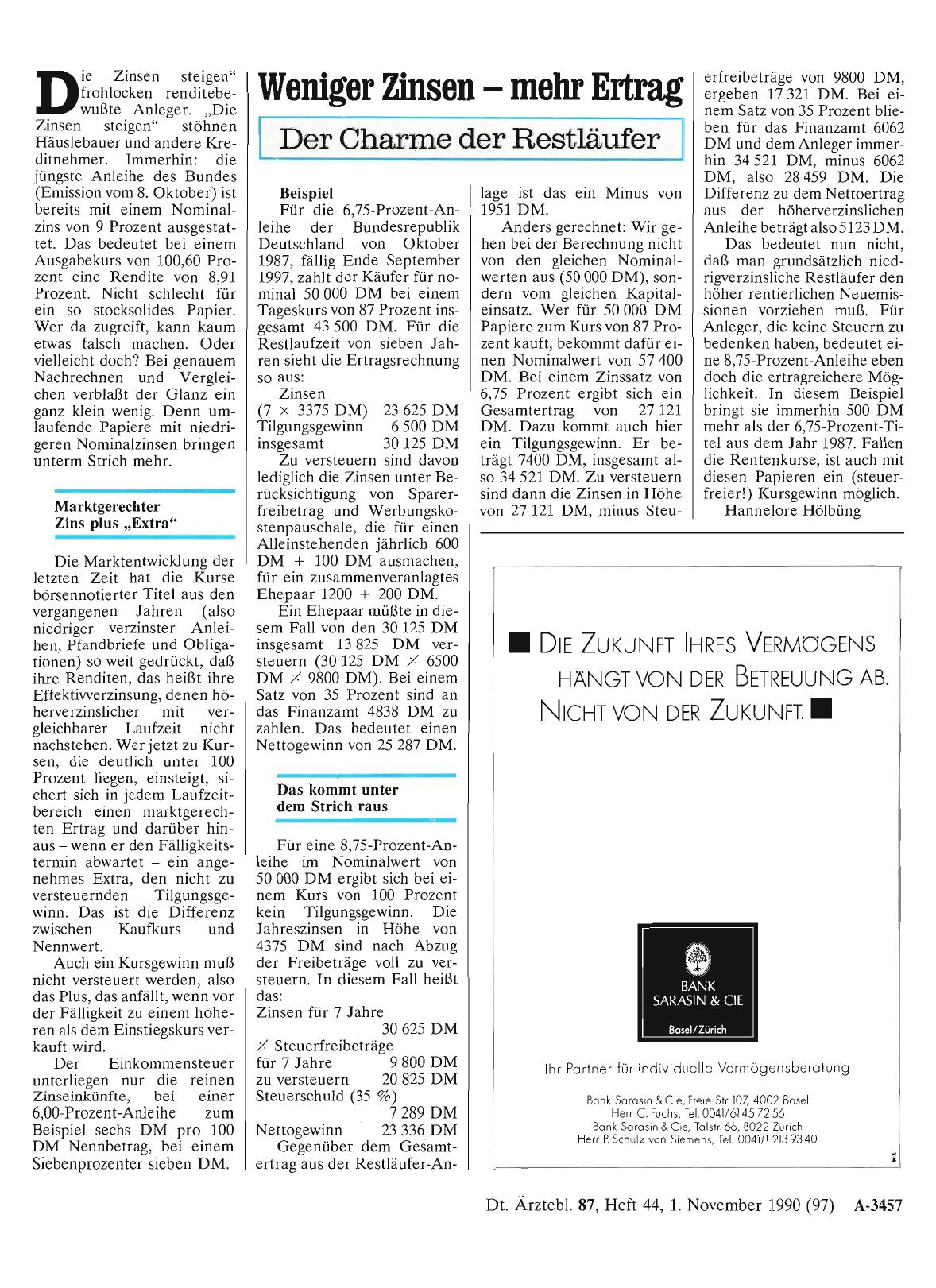 Vorschauseite 1: Weniger Zinsen —mehr Ertrag: Der Charme der Restläufer