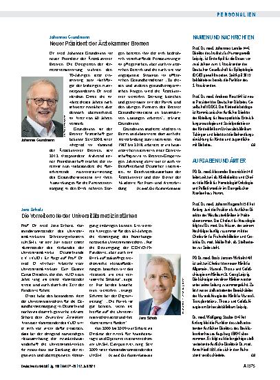 Vorschauseite 1: Jens Scholz: Die Vorreiterrolle der Universitätsmedizin stärken