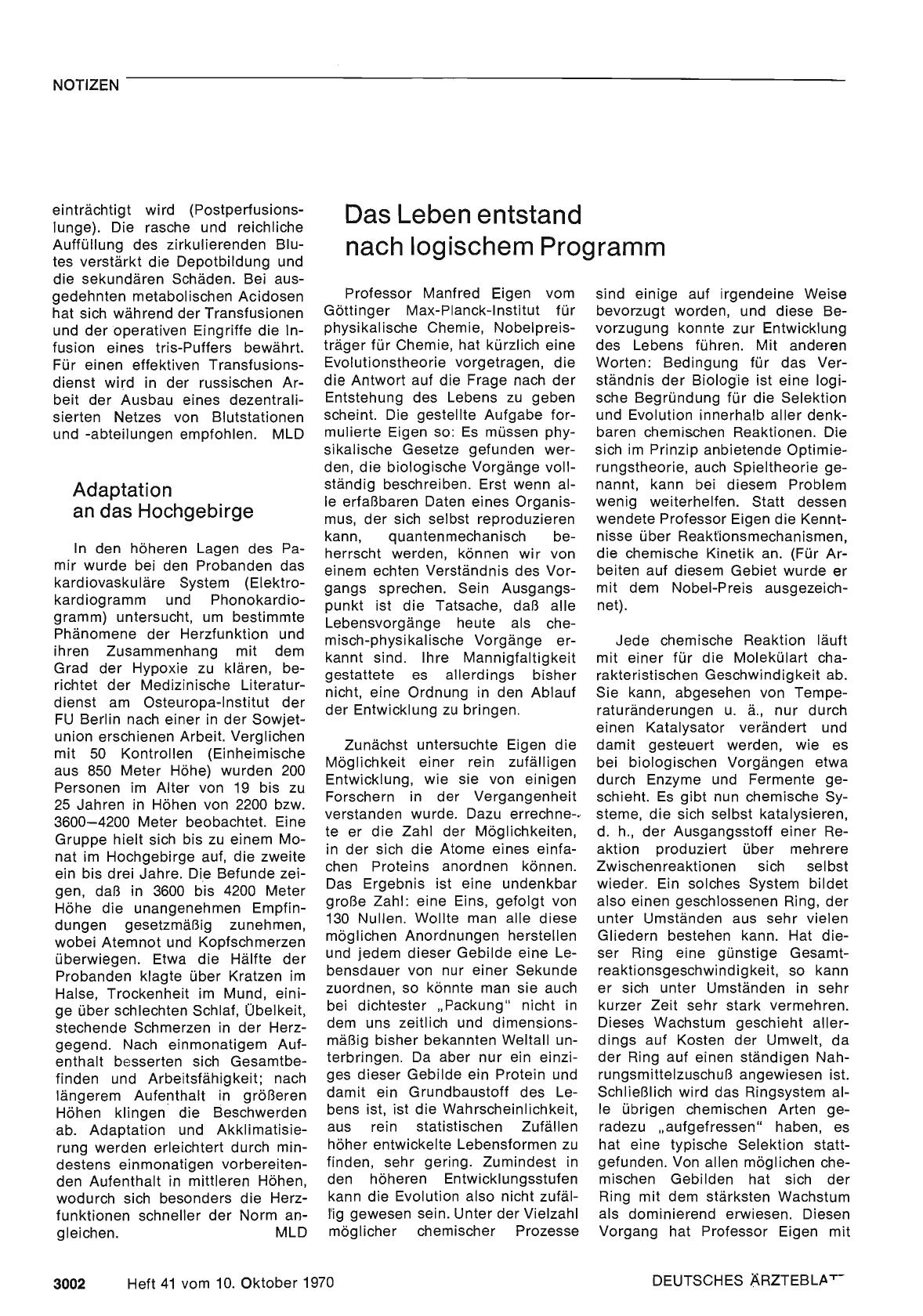 Vorschauseite 1: Das Leben entstand nach logischem Programm