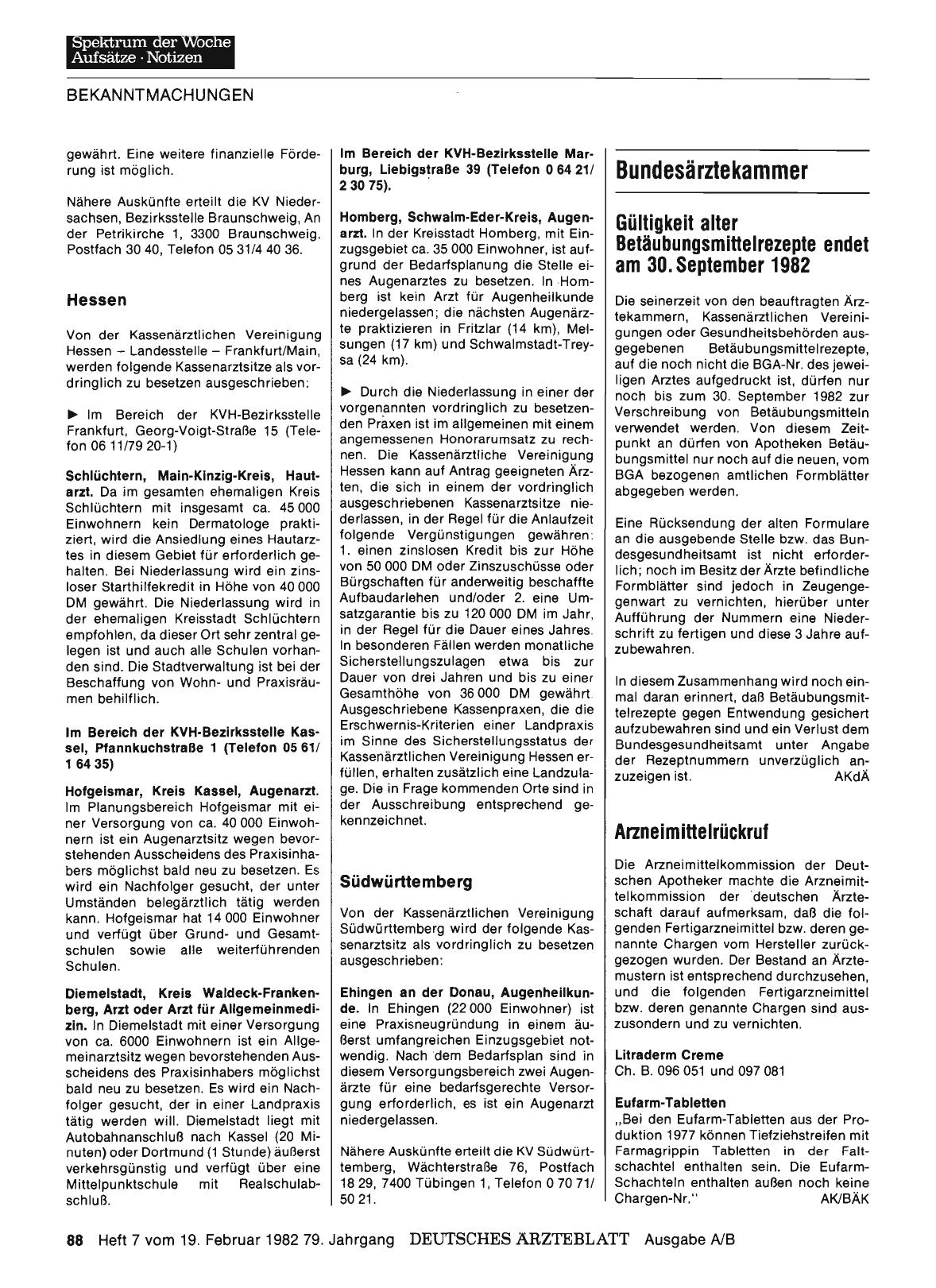 Vorschauseite 1: Bundesärztekammer