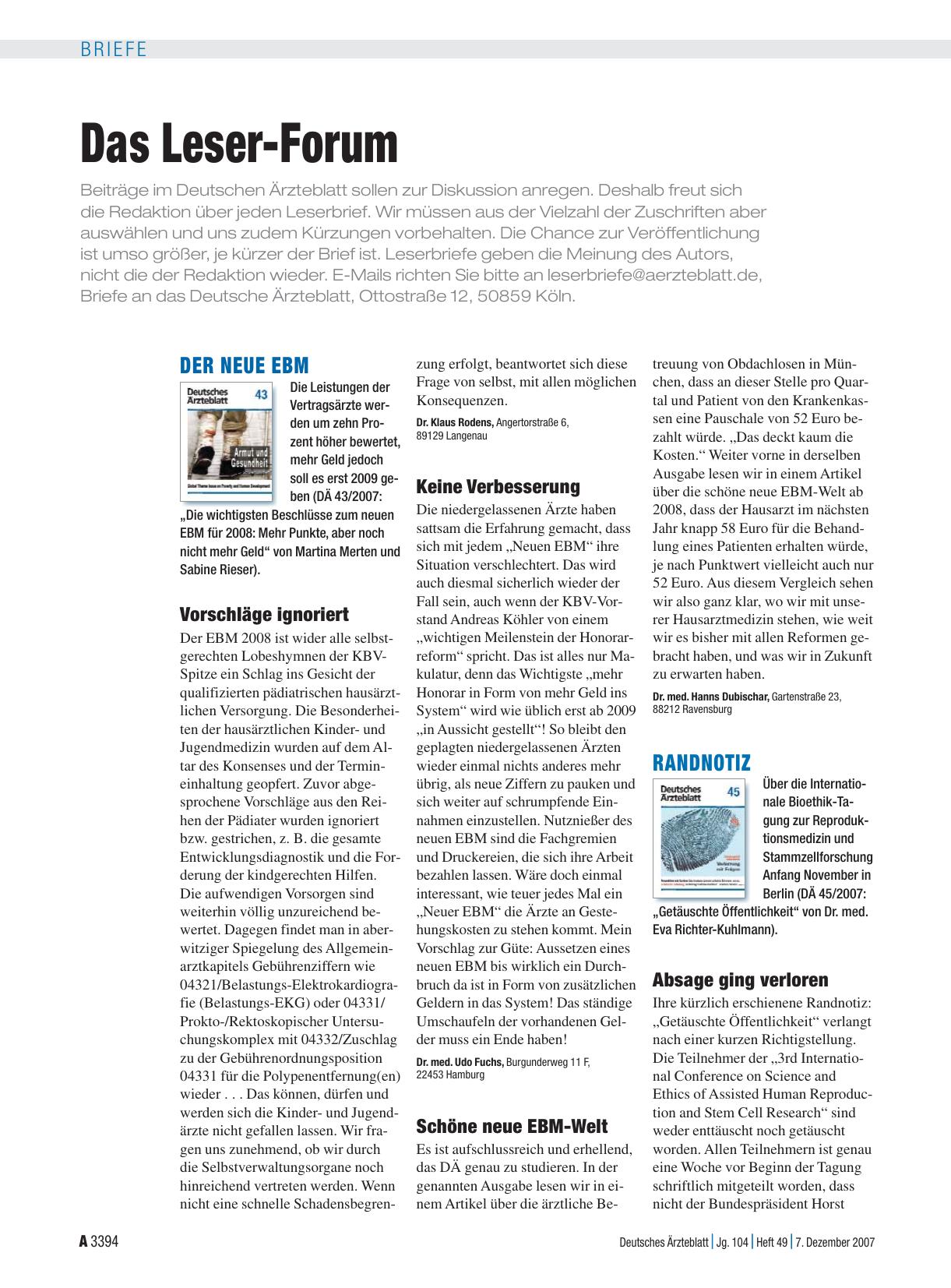 Vorschauseite 1: Der neue EBM: Keine Verbesserung