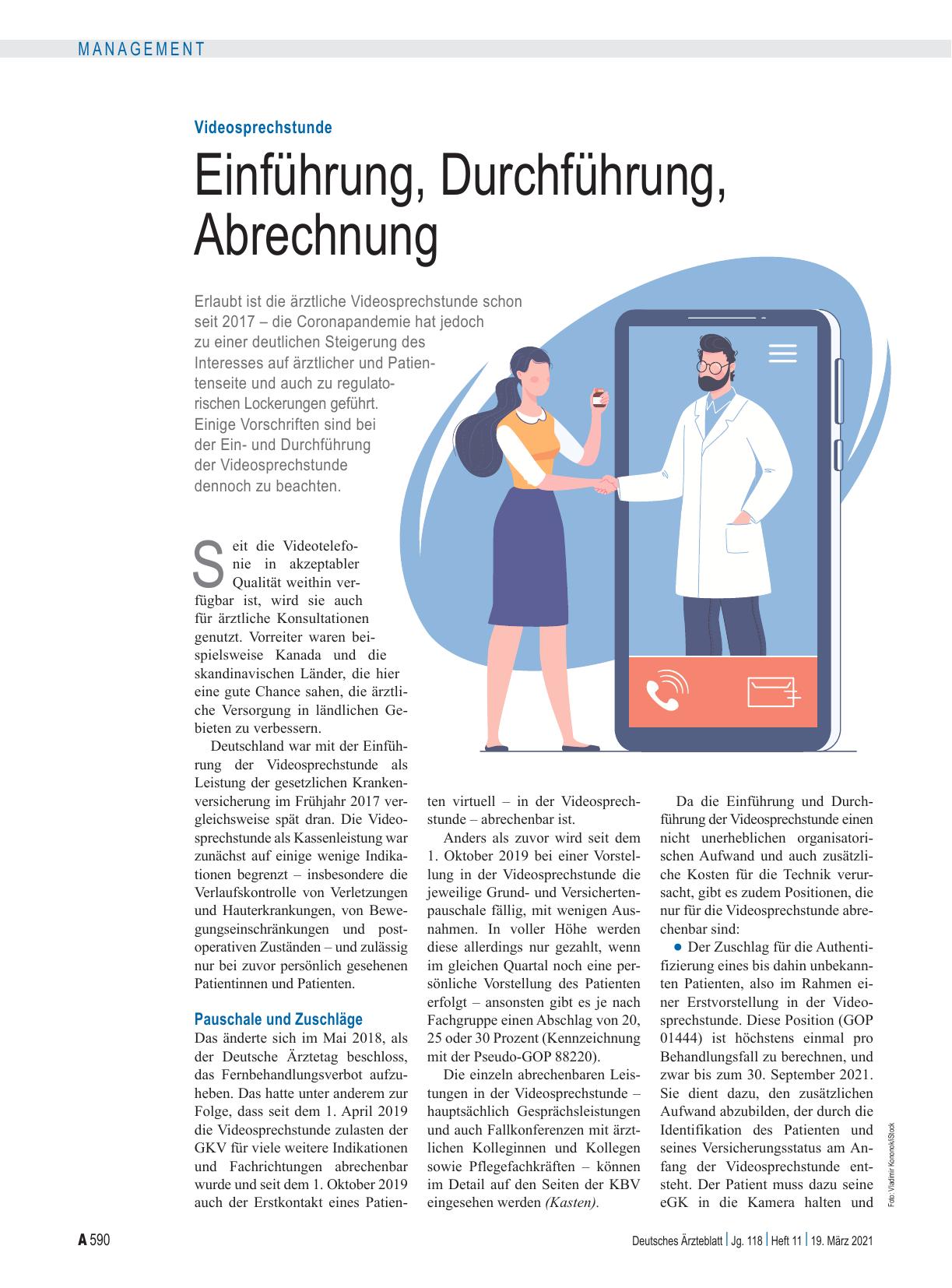 Vorschauseite 1: Videosprechstunde: Einführung, Durchführung, Abrechnung