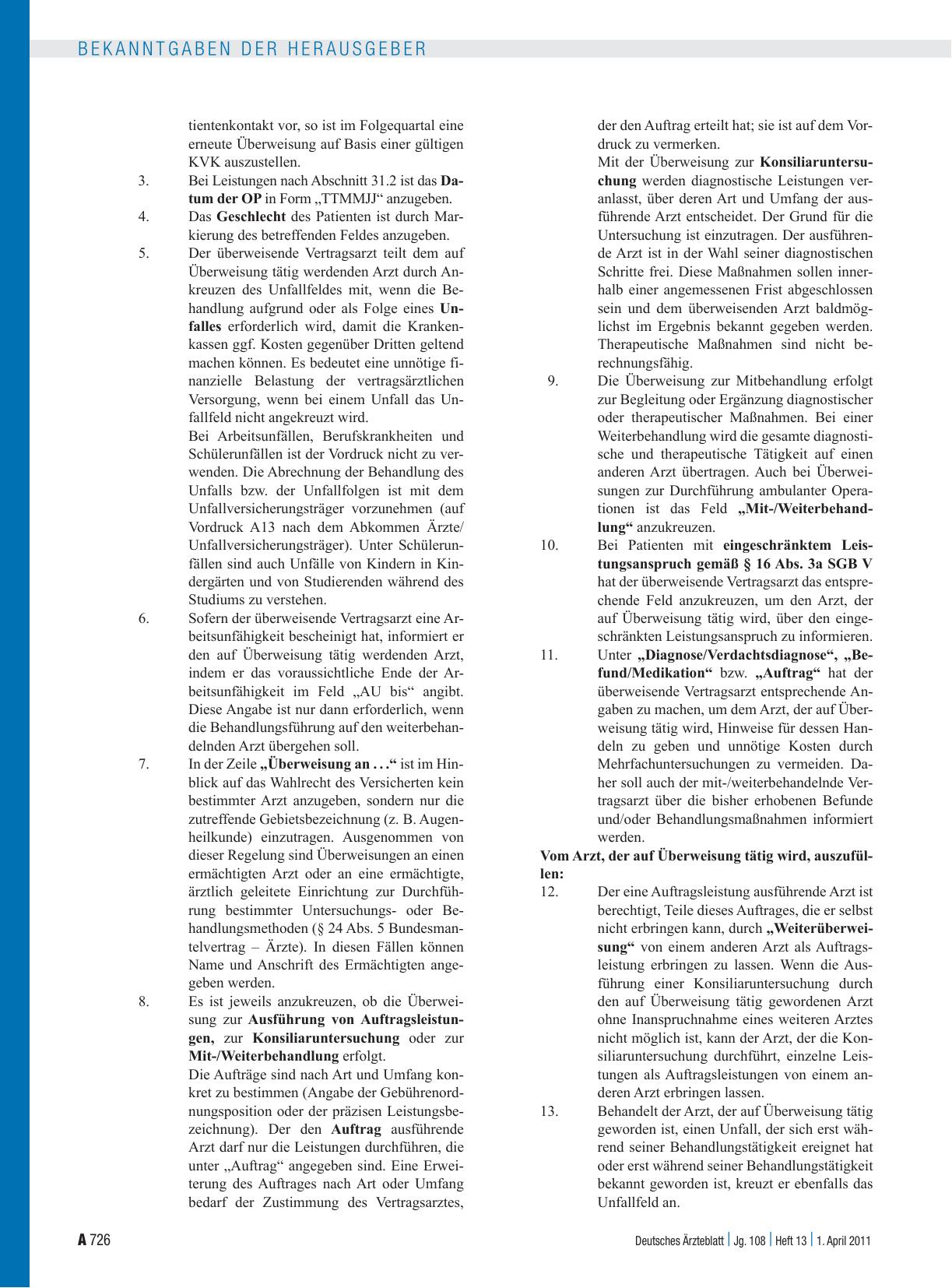 Vorschauseite 2: 28. Änderung der Vereinbarung über Vordrucke für die vertragsärztliche Versorgung