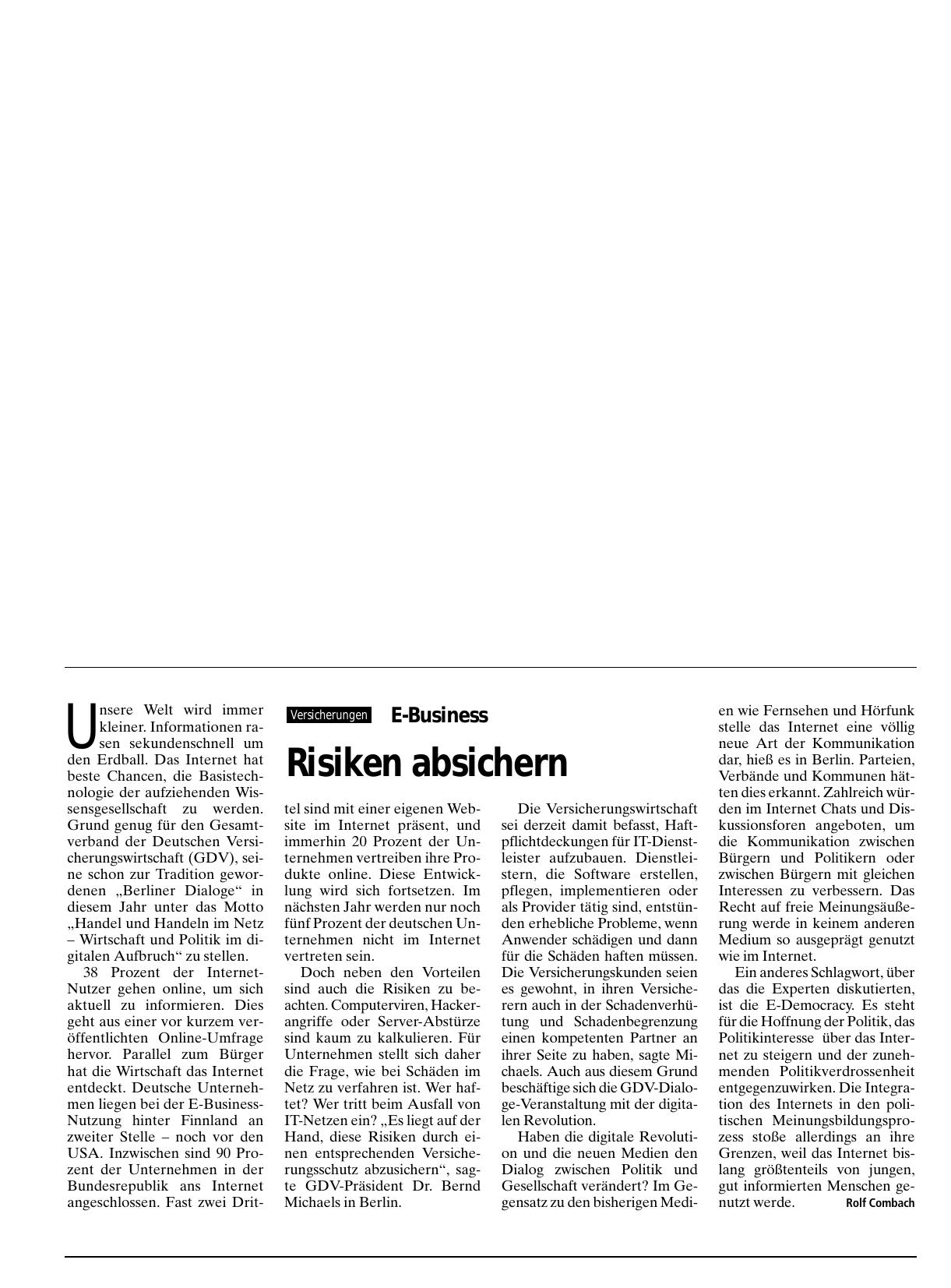 Vorschauseite 1: E-Business: Risiken absichern
