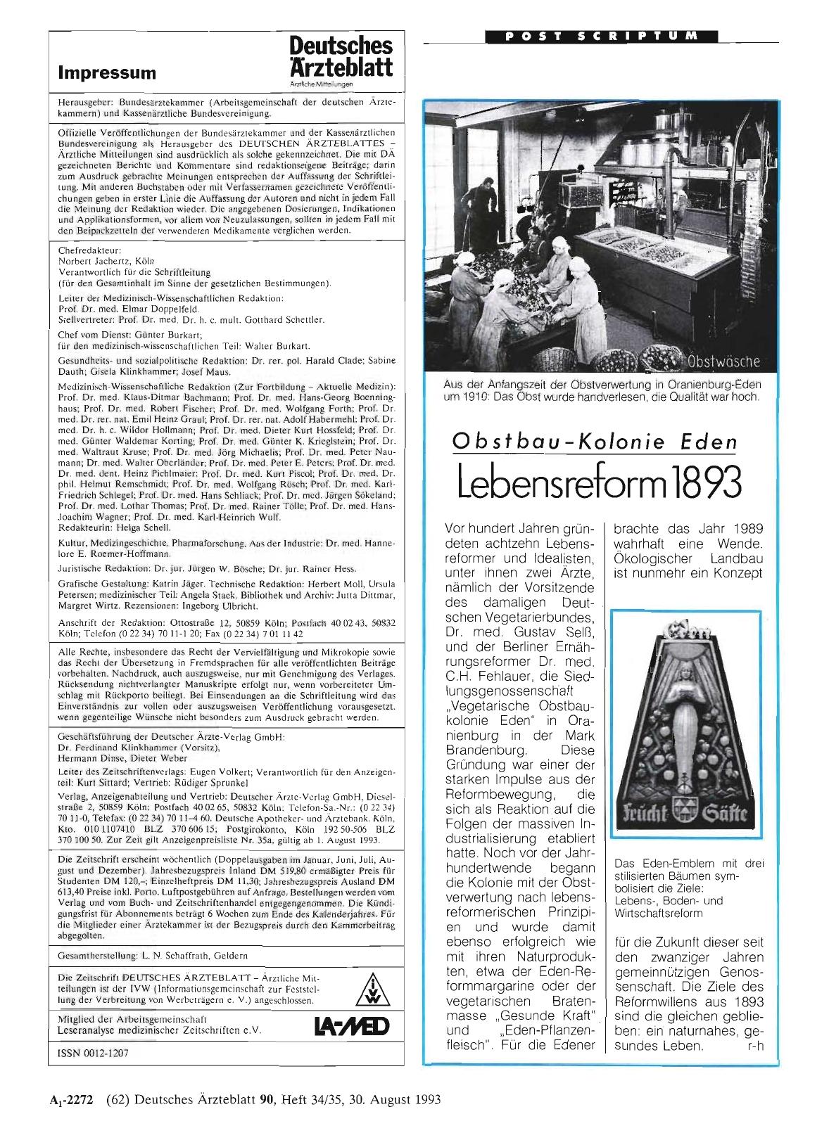 Vorschauseite 1: Obstbau-Kolonie Eden: Lebensreform 1893