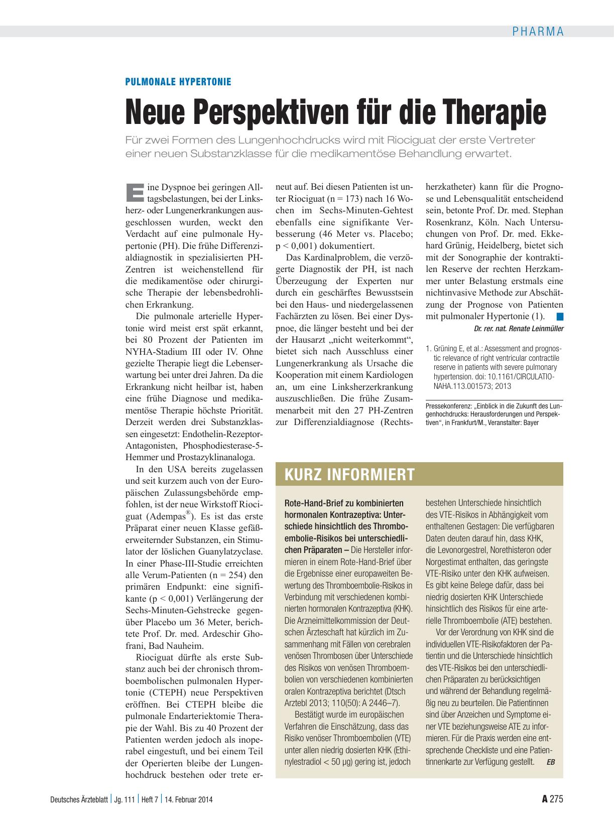 Vorschauseite 1: Kurz informiert