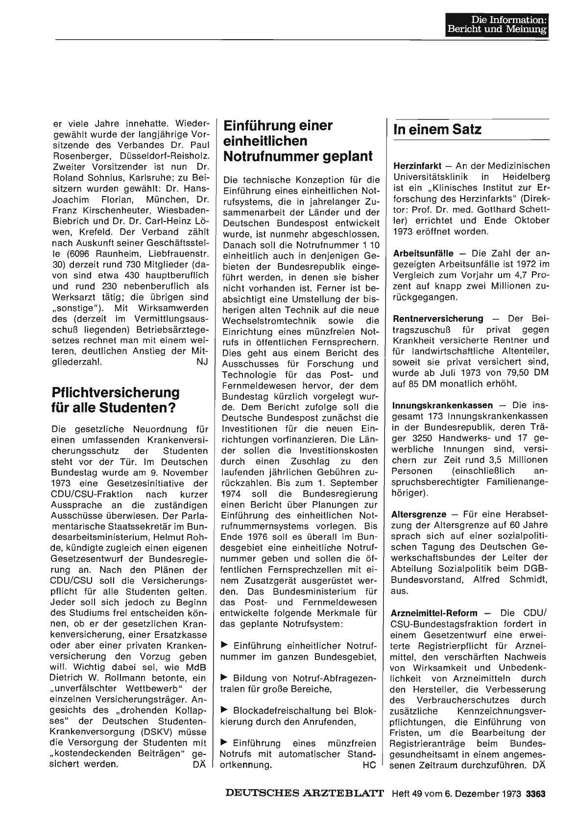 Vorschauseite 1: Pflichtversicherung für alle Studenten?