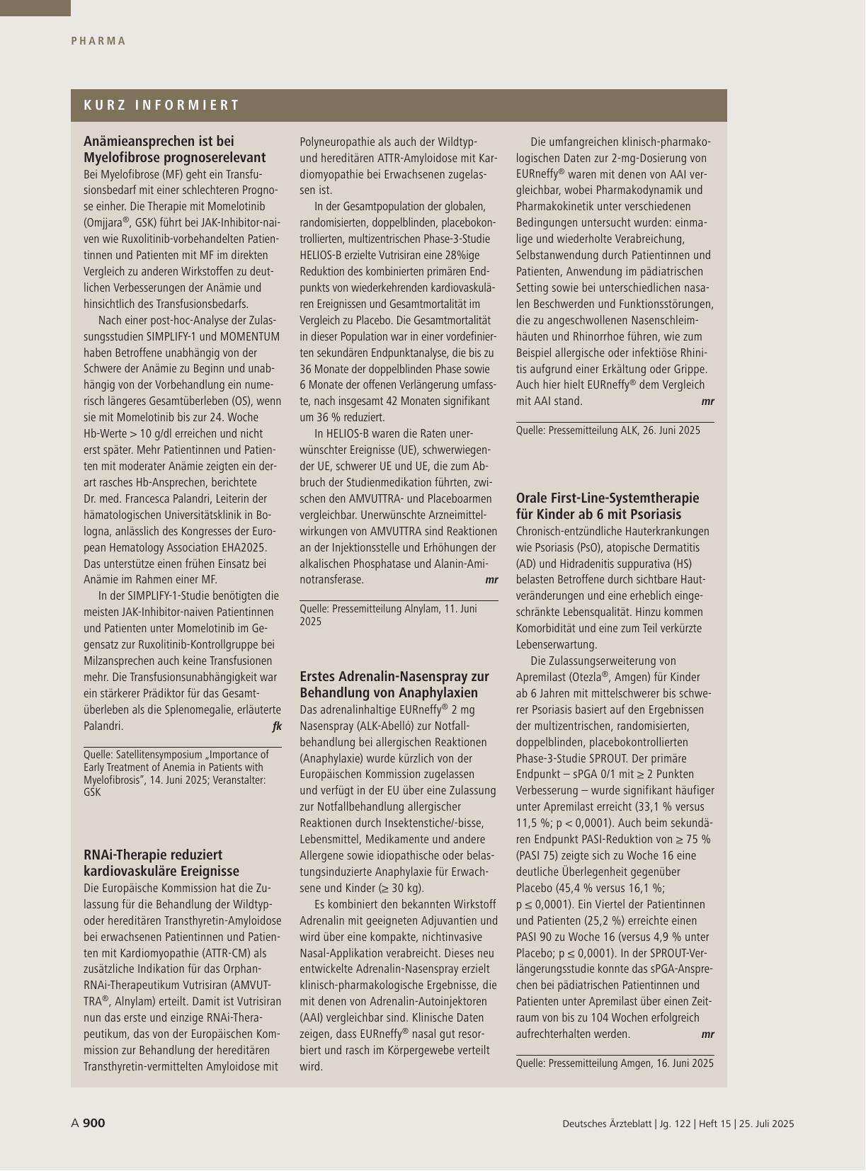 Vorschauseite 1: Kurz informiert