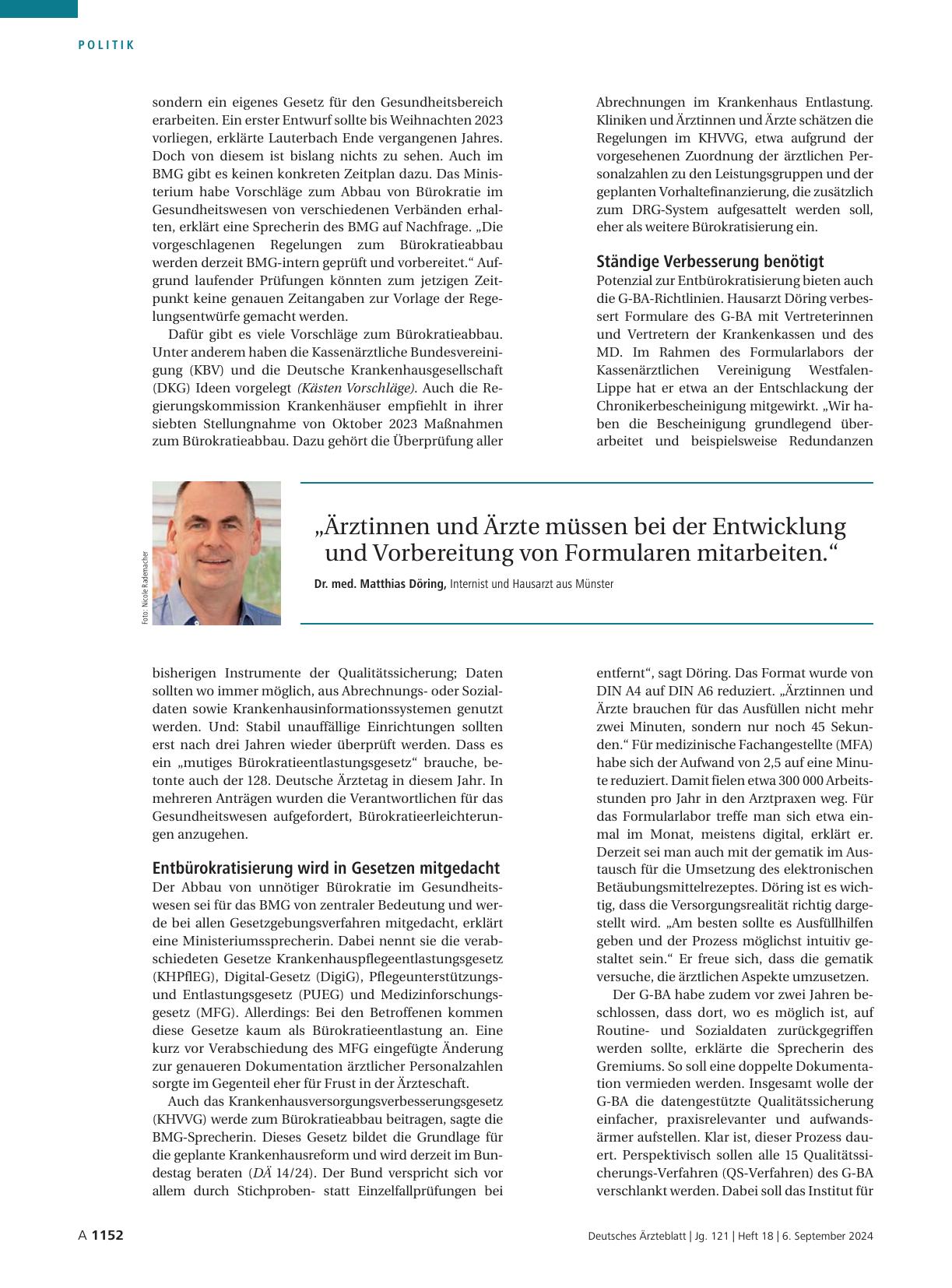 Vorschauseite 3: Bürokratie: Von Fesseln befreien