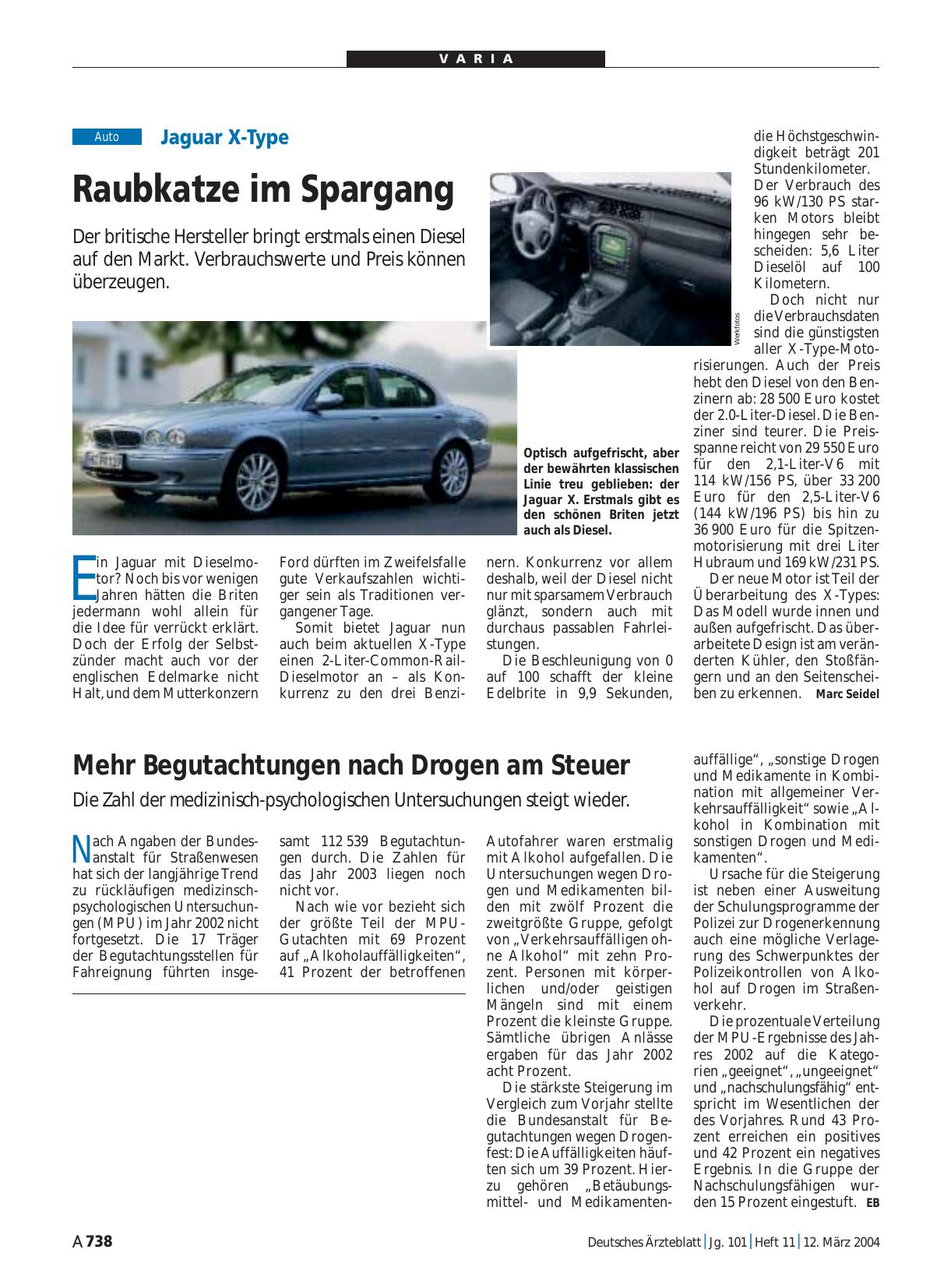 Vorschauseite 1: Jaguar X-Type: Raubkatze im Spargang