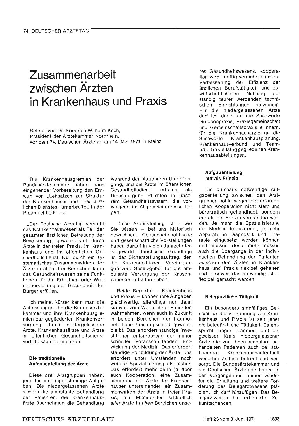Vorschauseite 1: Zusammenarbeit zwischen Ärzten in Krankenhaus und Praxis