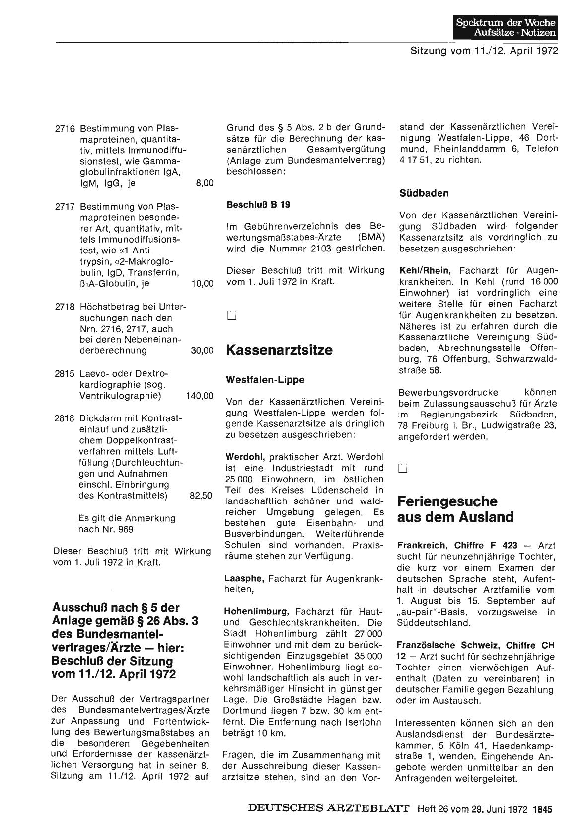 Vorschauseite 1: Feriengesuche aus dem Ausland