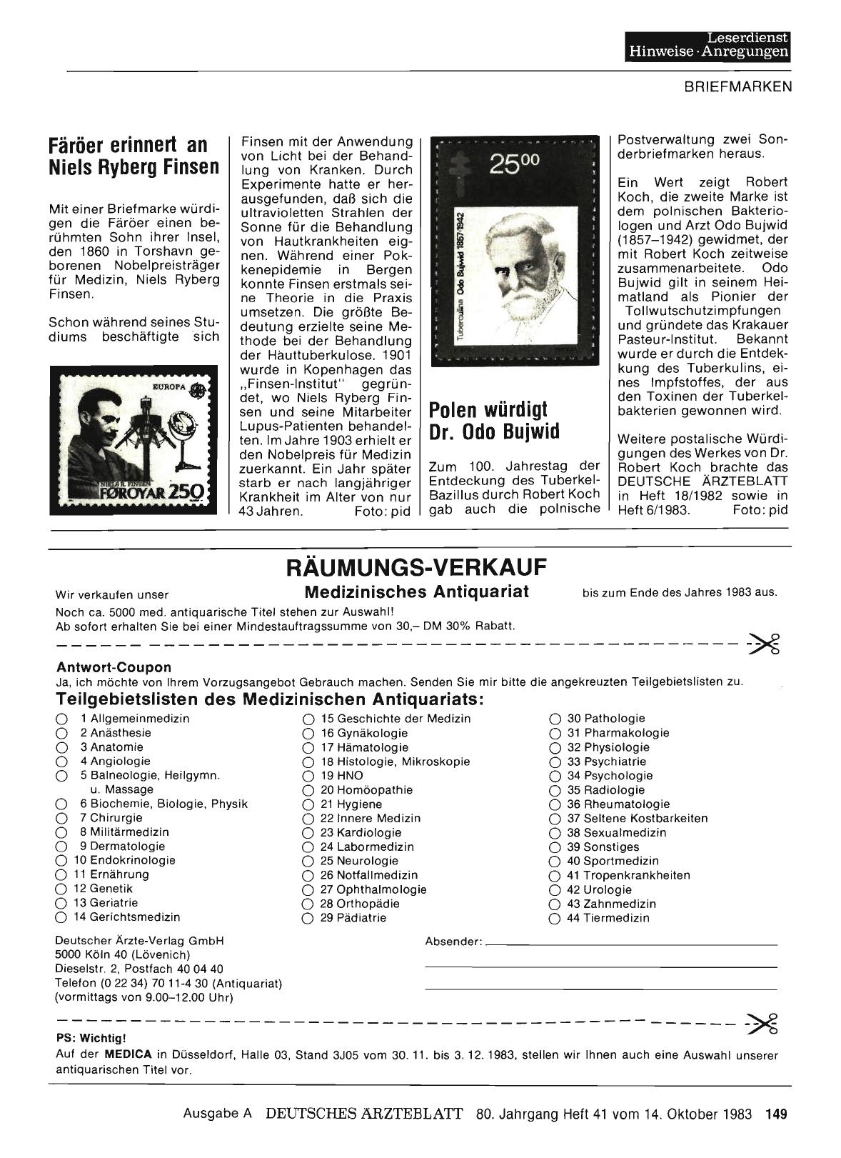 Vorschauseite 1: Färöer erinnert an Niels Ryberg Finsen
