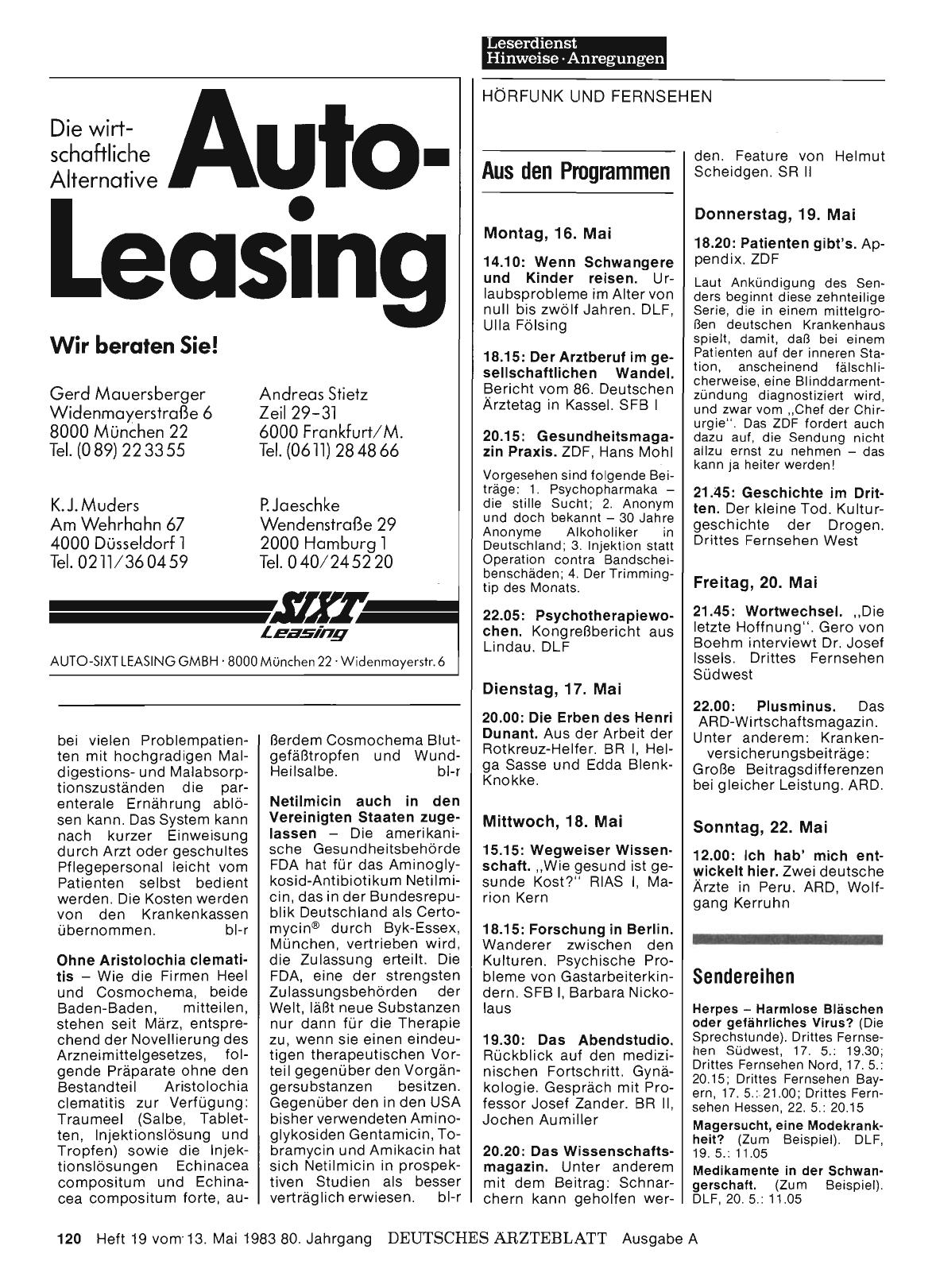 Vorschauseite 1: Aus den Programmen