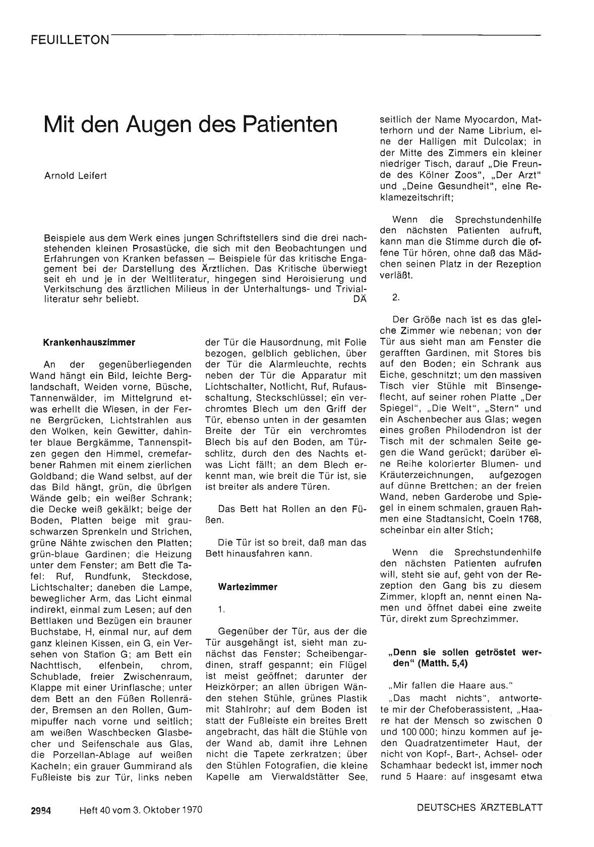 Vorschauseite 1: Mit den Augen des Patienten