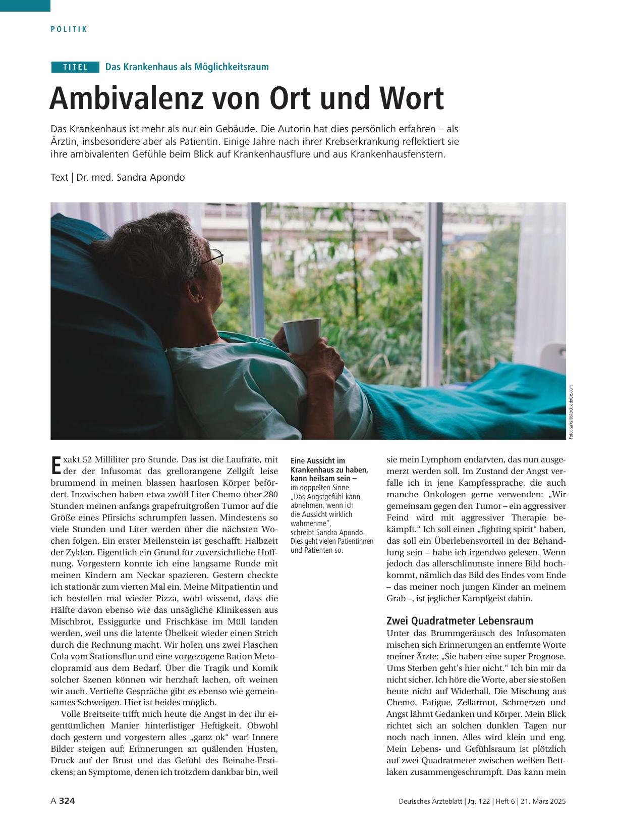 Vorschauseite 1: Das Krankenhaus als Möglichkeitsraum: Ambivalenz von Ort und Wort