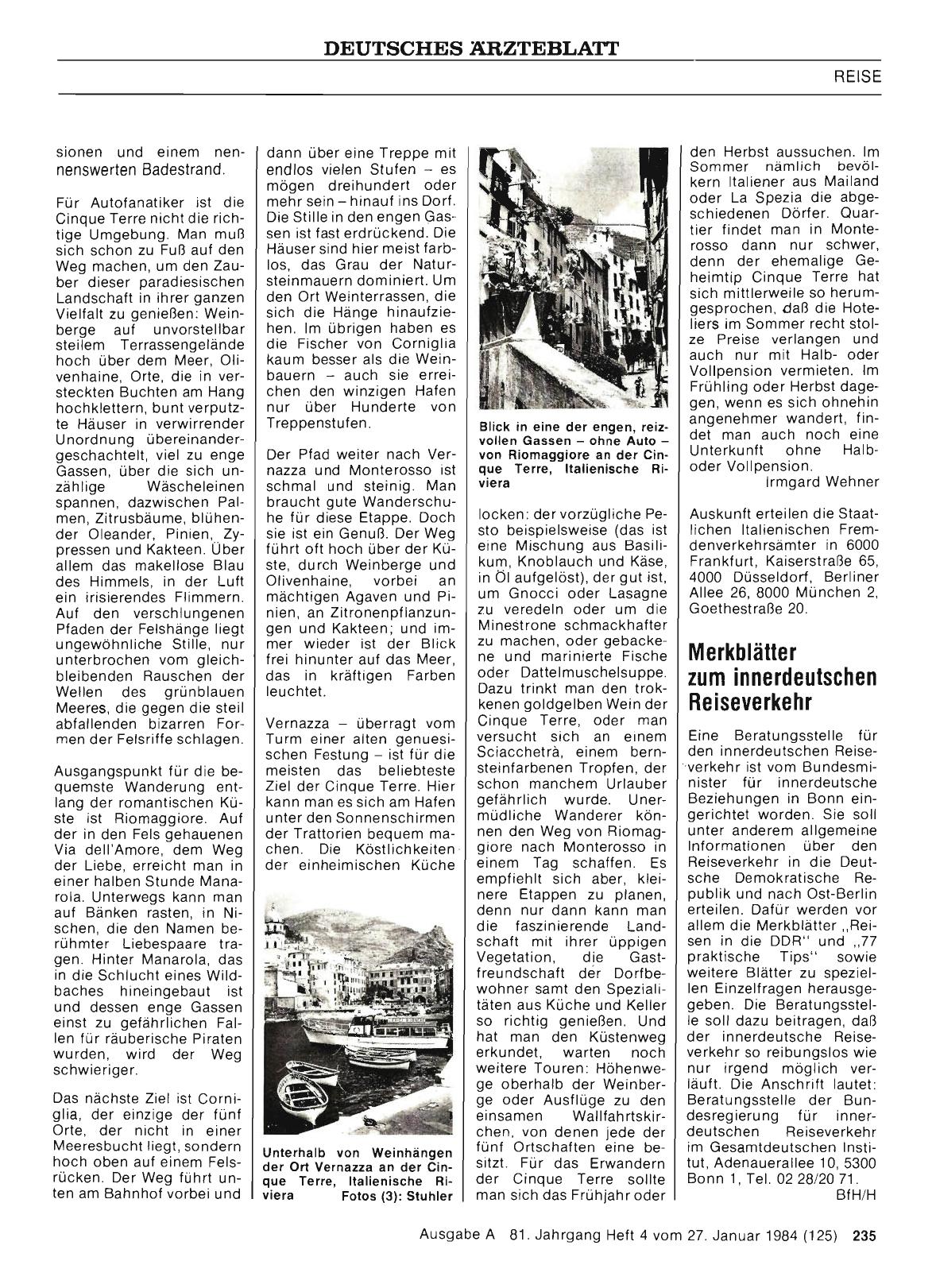Vorschauseite 1: Merkblätter zum innerdeutschen Reiseverkehr